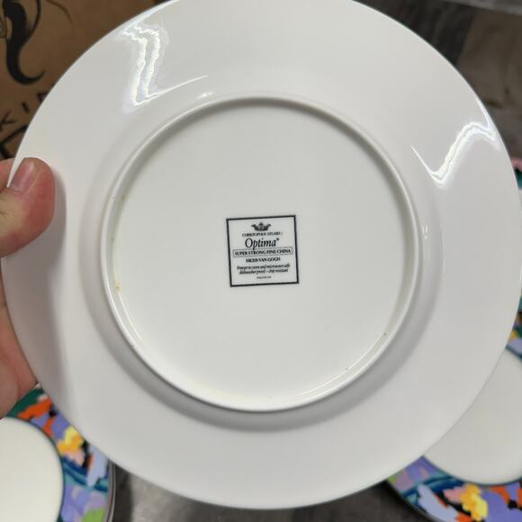Christopher Stuart Optima Van Gogh Salad Plate 8.5" Set of 4 - Picture 3 of 8